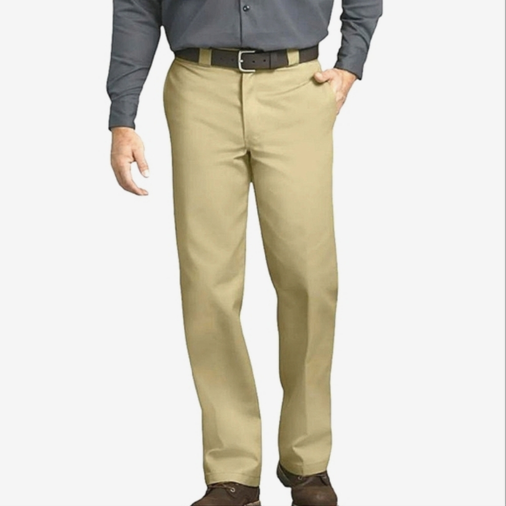 Dickies 874 Original Fit Khaki Dress Pants Straight Leg Work Pant Pockets 42x29